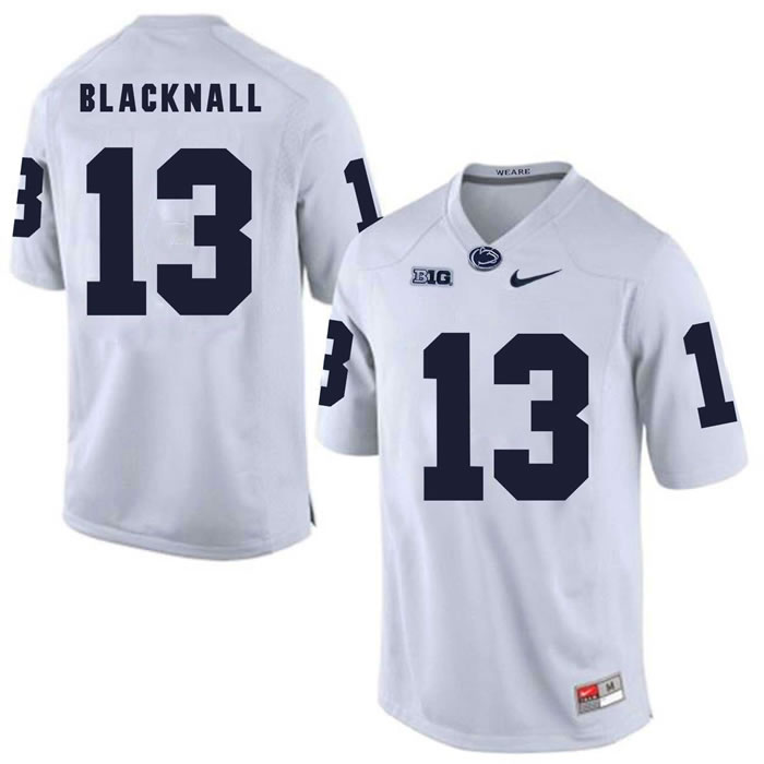 Penn State Nittany Lions #13 Saeed Blacknall White College Football Jersey